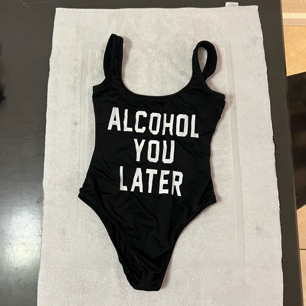 Alcohol You Later one piece swimsuit - Size S